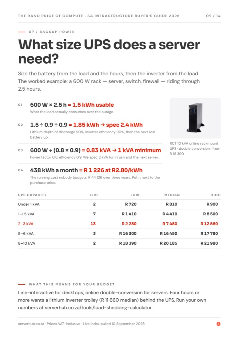 Page 9 · What size UPS does a server need?